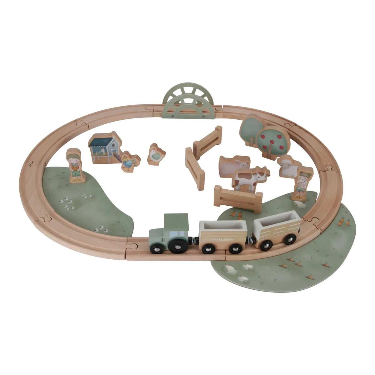 Wooden Train Track Little Farm Fsc