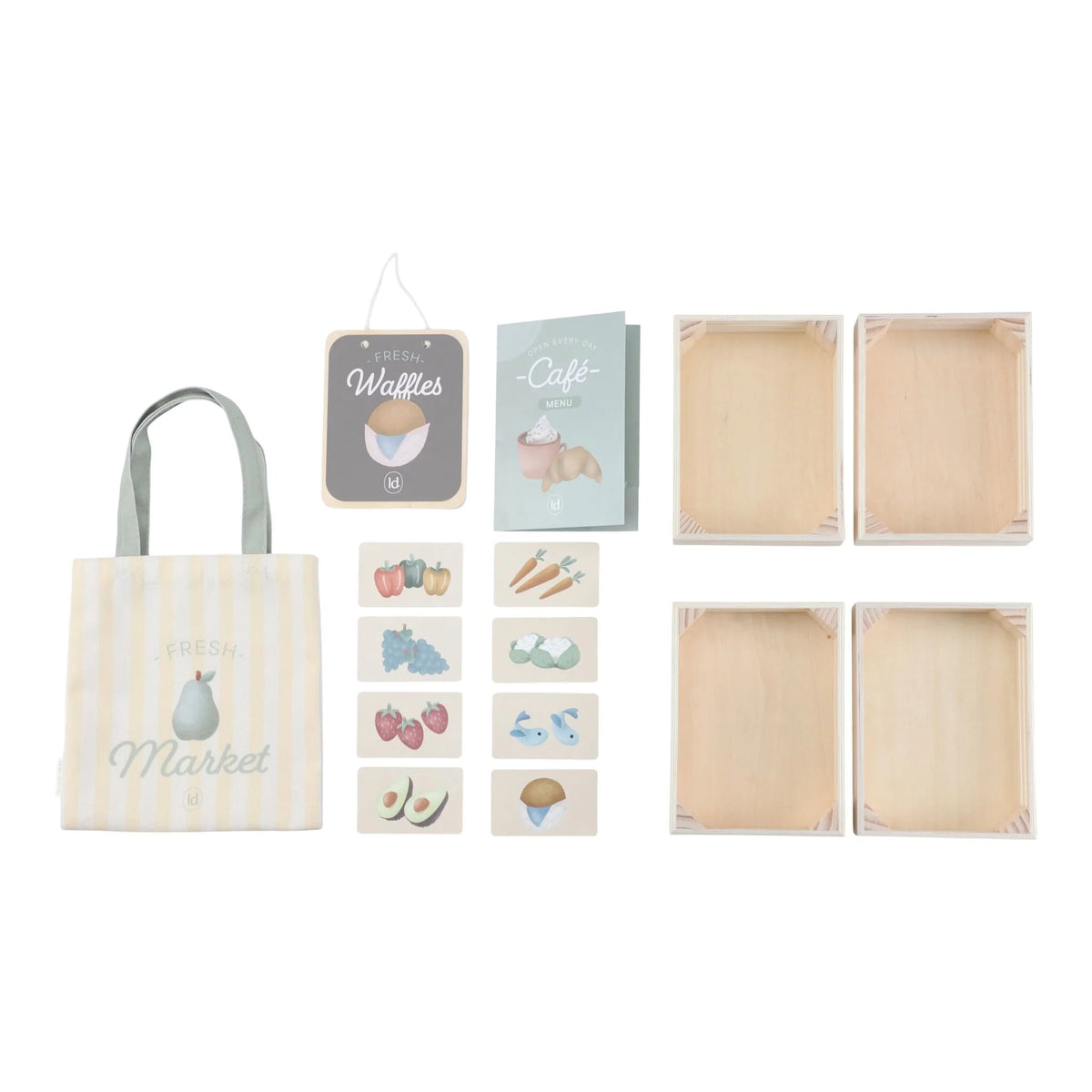 Little Dutch Wooden Market Stall – FSC Wooden Pretend Play Shop