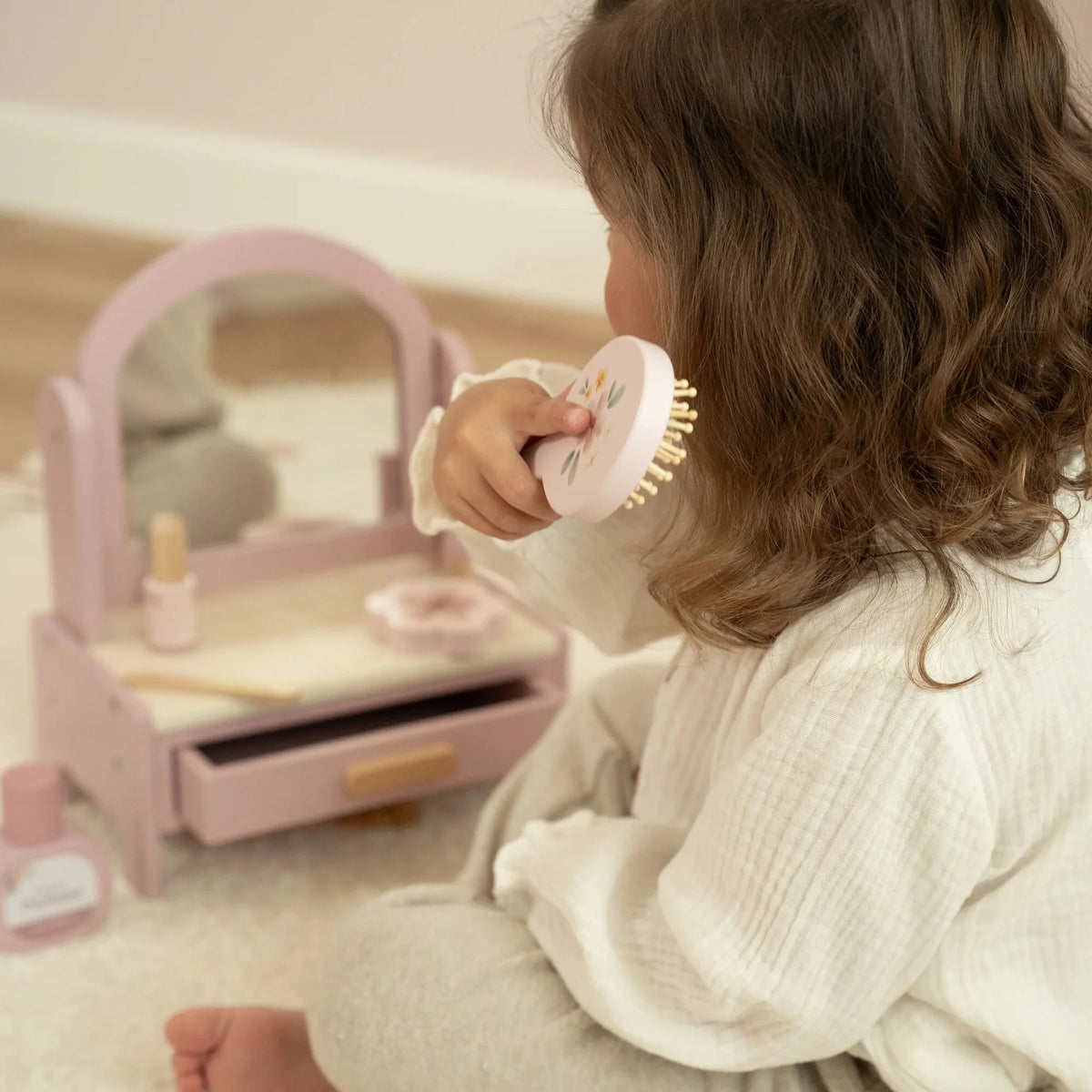 Little Dutch Wooden Vanity Table – Pink