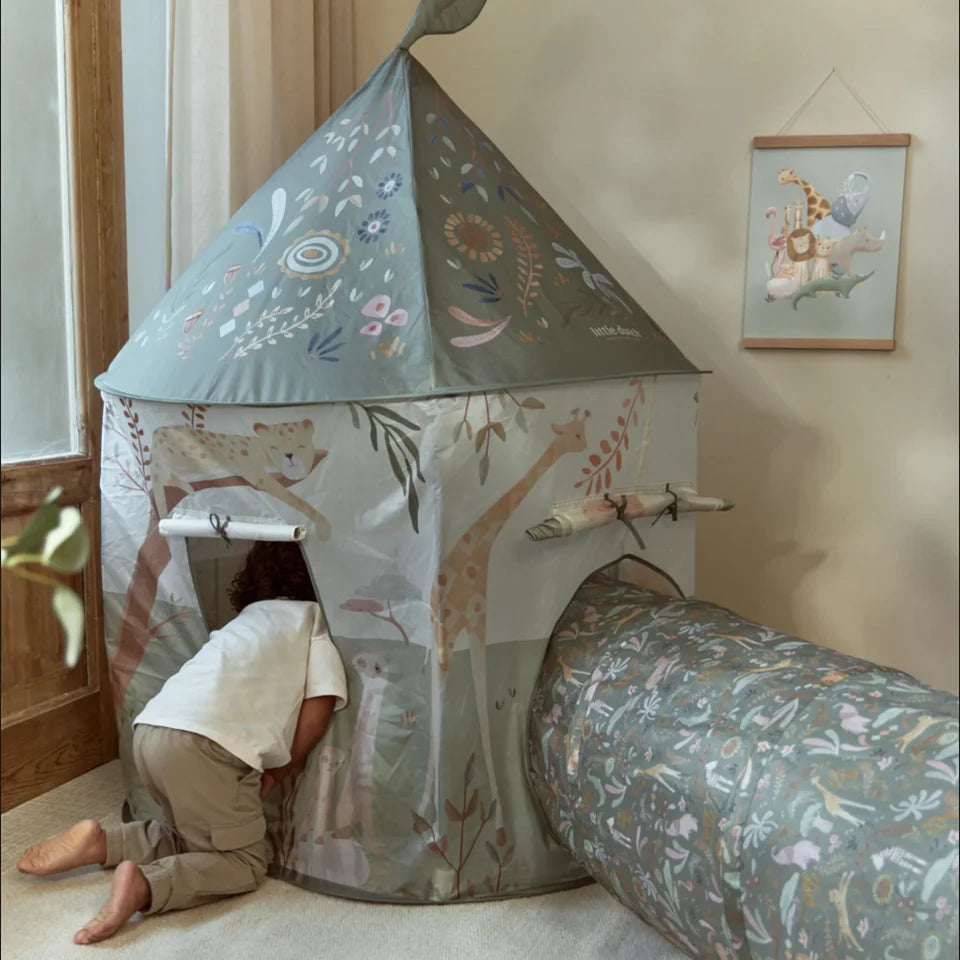 Little Dutch Safari Tent With Play Tunnel