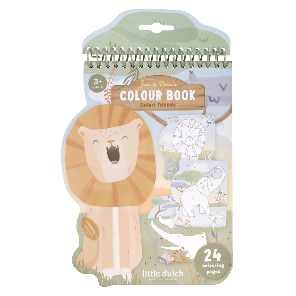 Little DutchShaped Colouring Book - Safari Lion