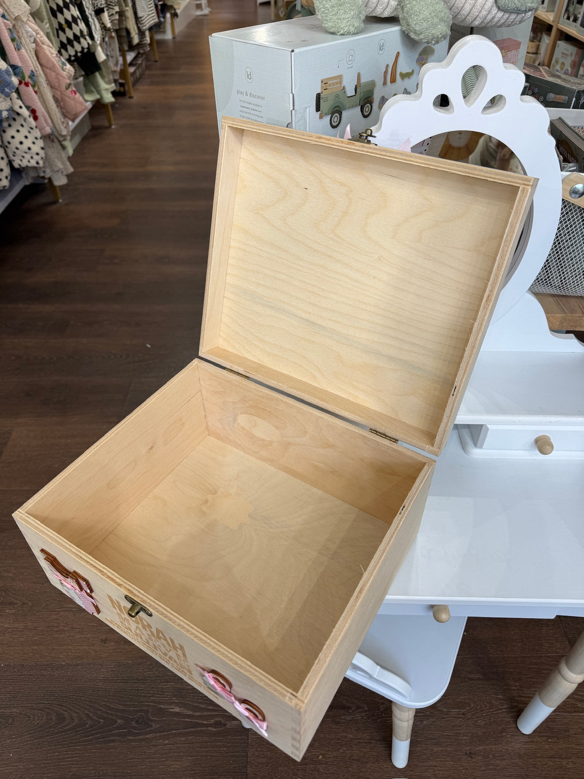 Pink Baby Memory Box – Personalised Wooden Keepsake Box