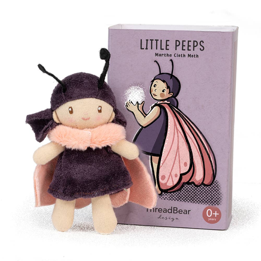 ThreadBear Little Peeps Martha Cloth Moth Matchbox Doll