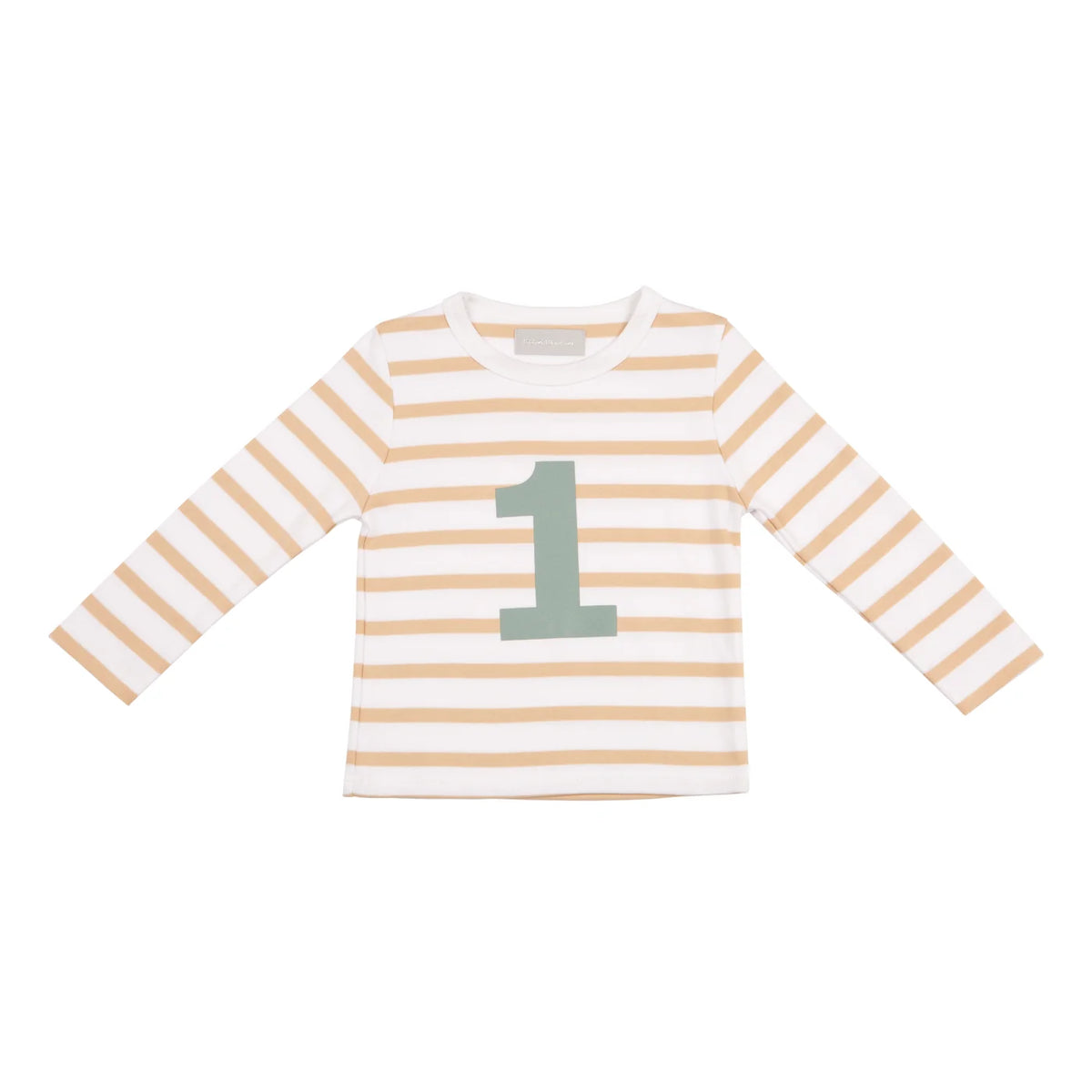 Bob & Blossom Biscuit Breton Striped Birthday Number T-Shirt – Ages 1–5