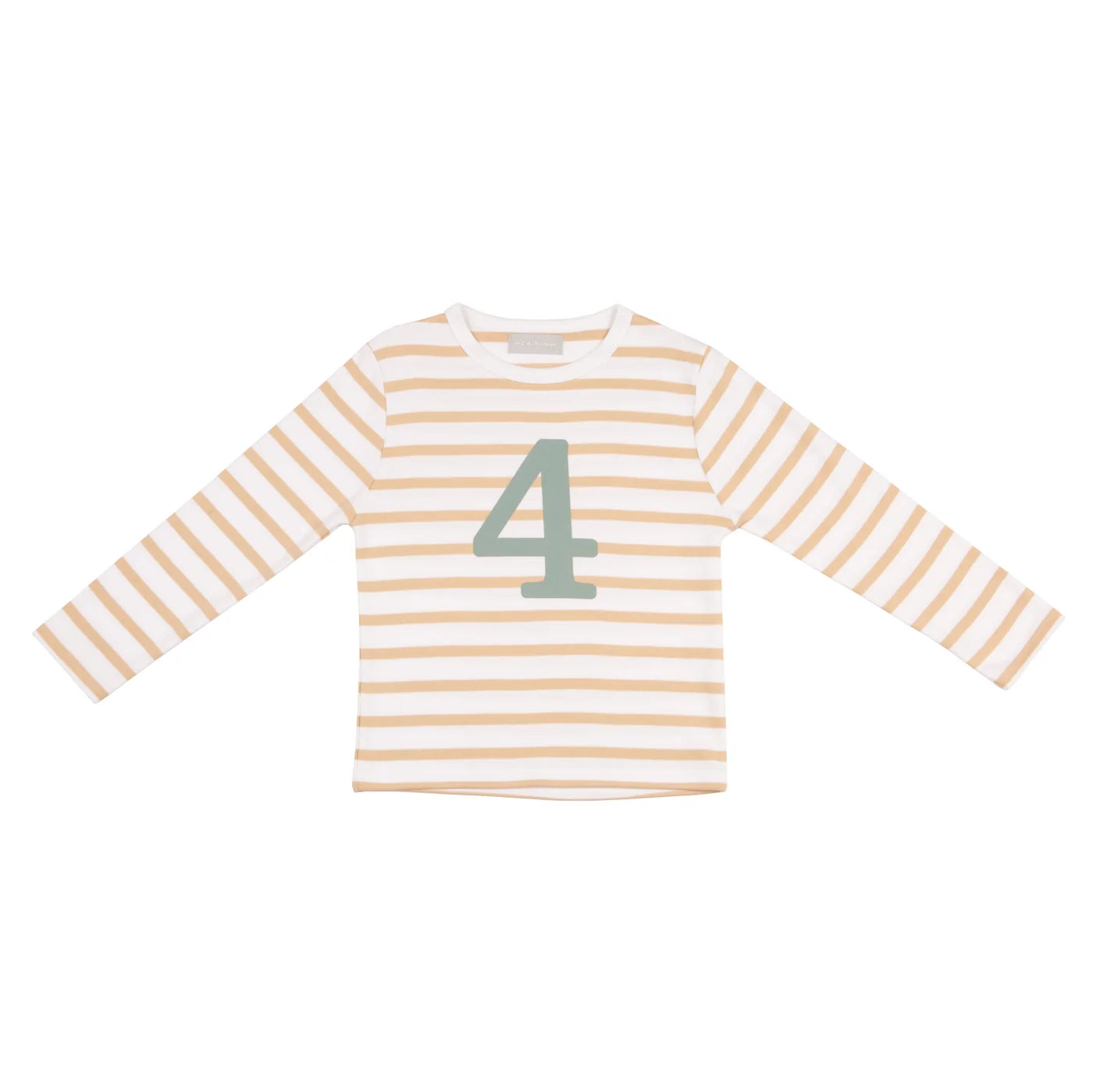 Bob & Blossom Biscuit Breton Striped Birthday Number T-Shirt – Ages 1–5