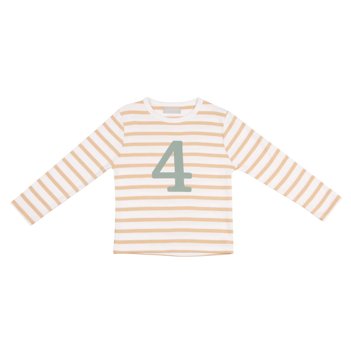Bob & Blossom Biscuit Breton Striped Birthday Number T-Shirt – Ages 1–5