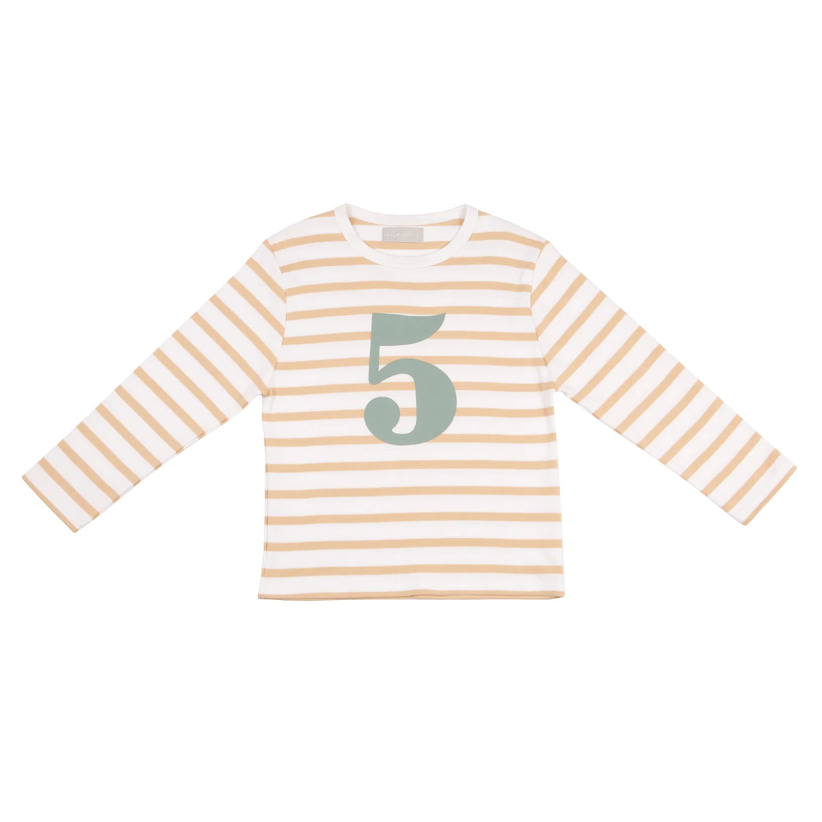 Bob & Blossom Biscuit Breton Striped Birthday Number T-Shirt – Ages 1–5