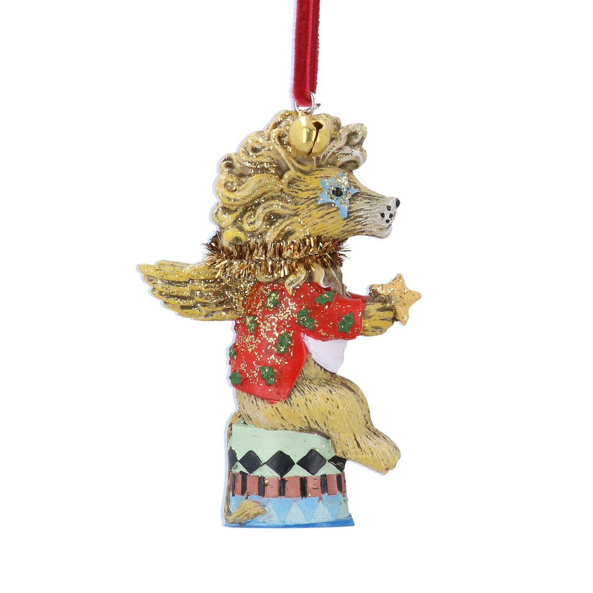 Gold Glitter Circus Lion Decoration
