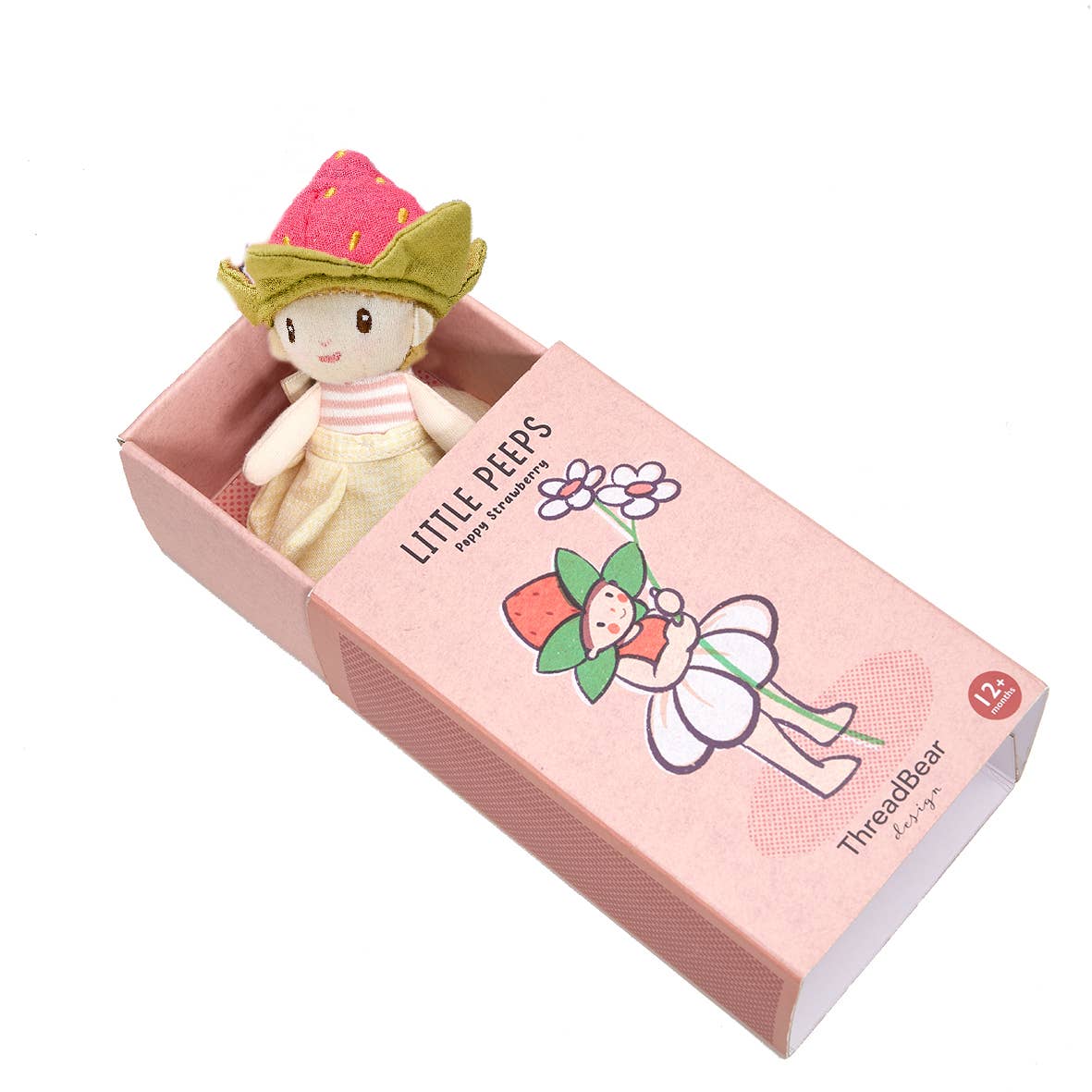 ThreadBear Little Peeps Poppy Strawberry Matchbox Doll