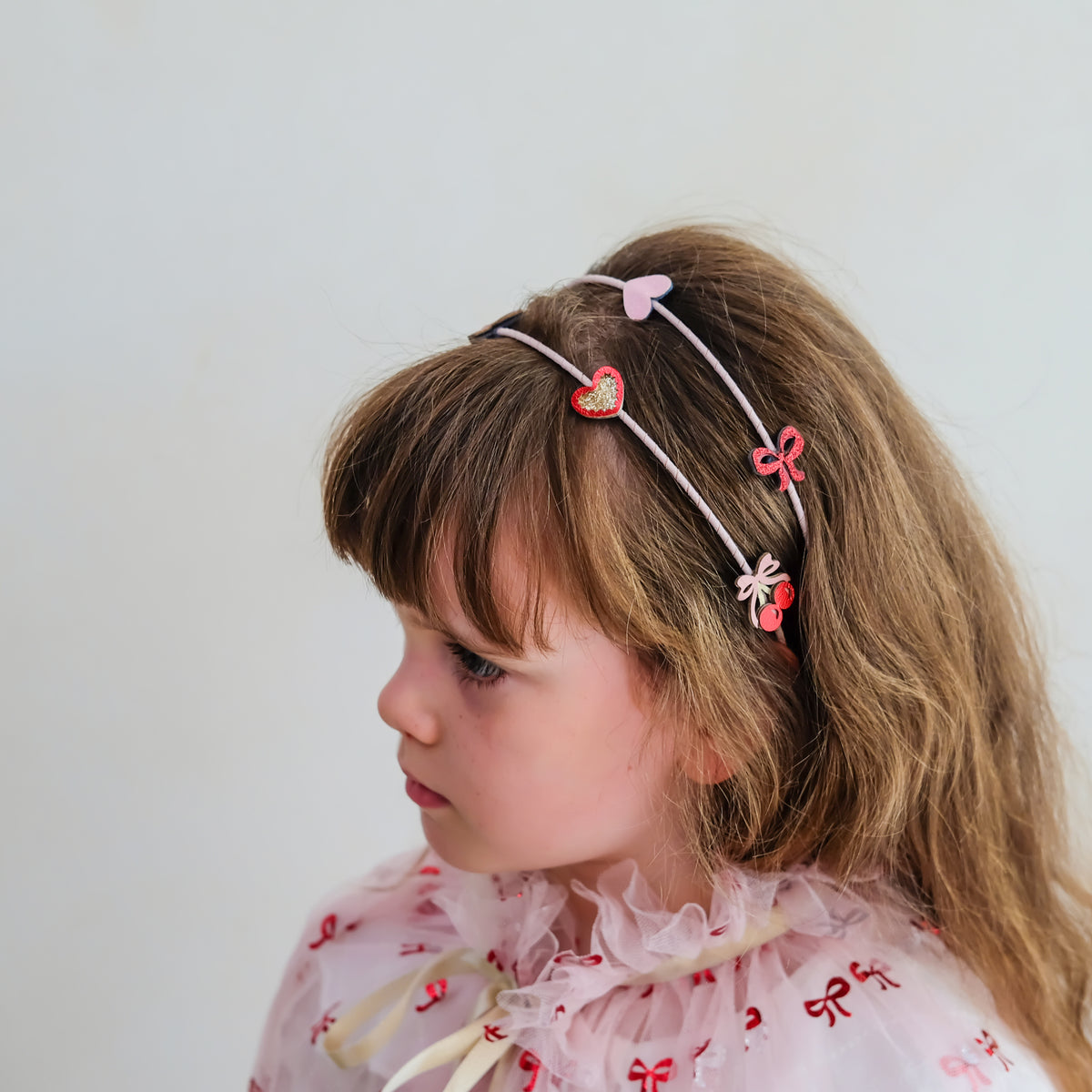 Fancy Cherries Double Headband