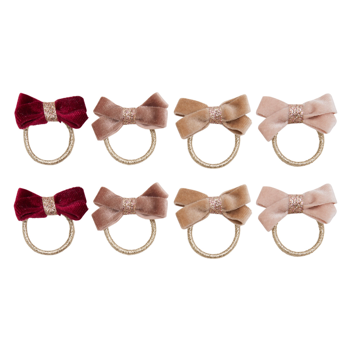 Glitter Velvet Bow Hair Ties