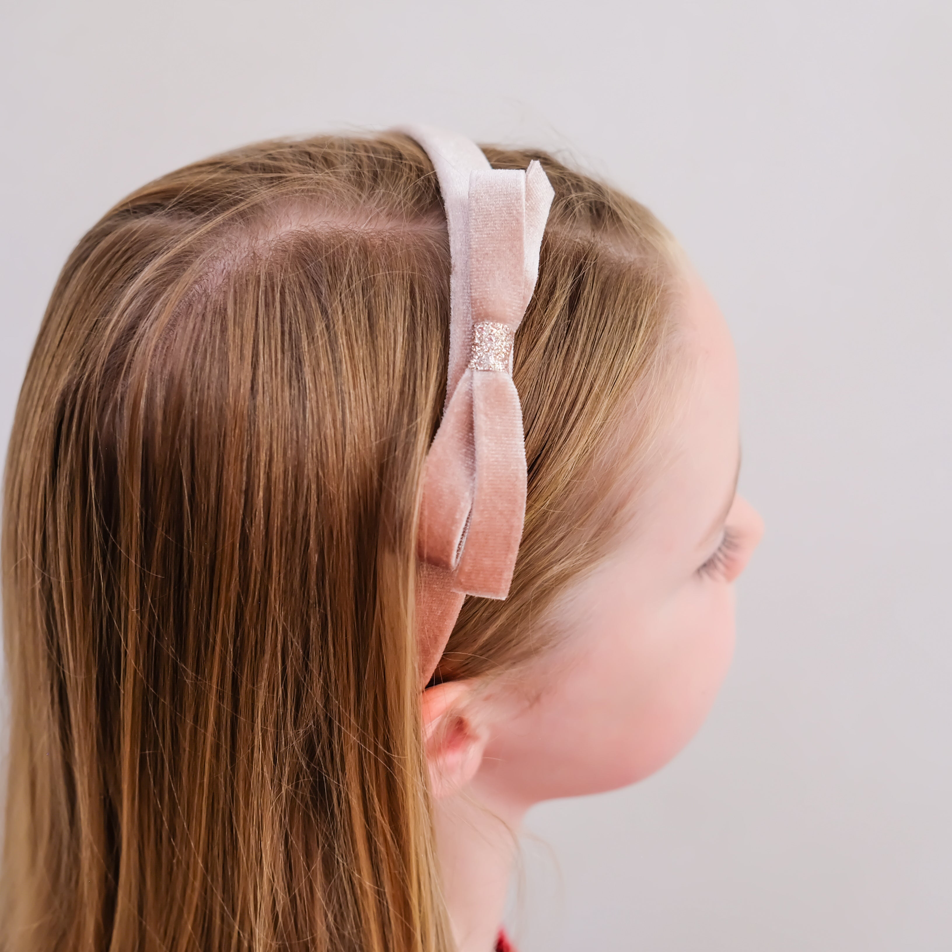 Violet Bow Headband - Pink