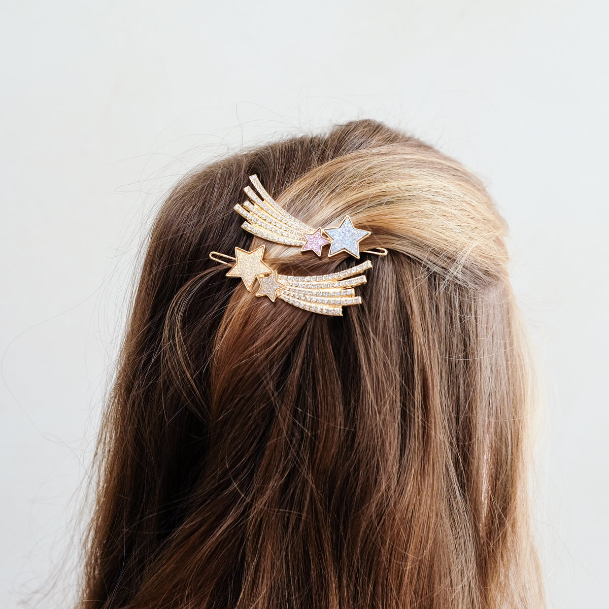 Dazzle Shooting Star Snap Hair Clips