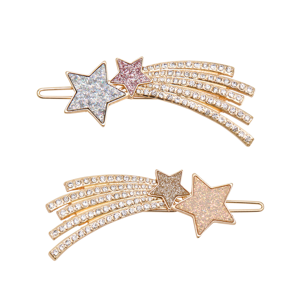 Dazzle Shooting Star Snap Hair Clips