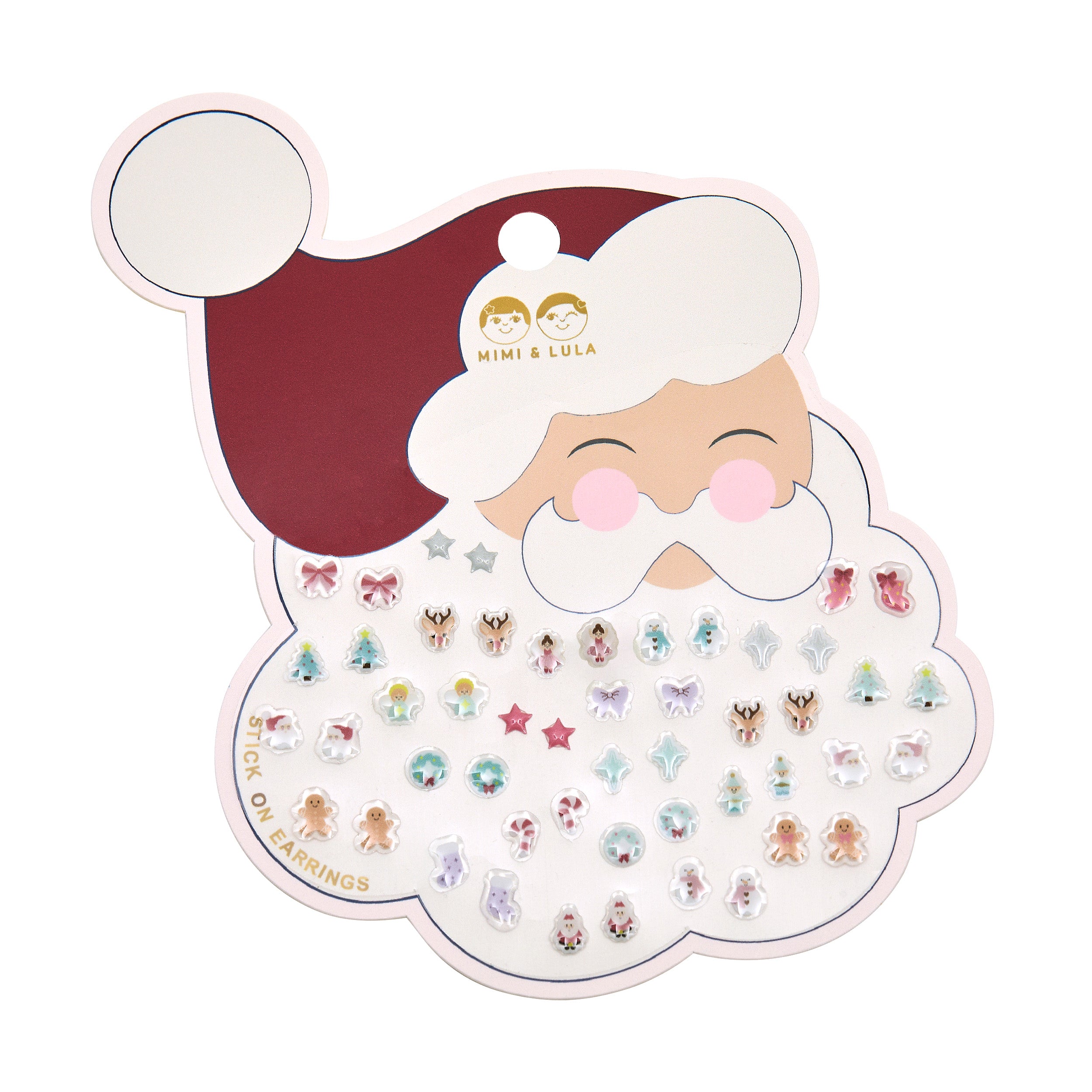 Santa Stick On Earrings