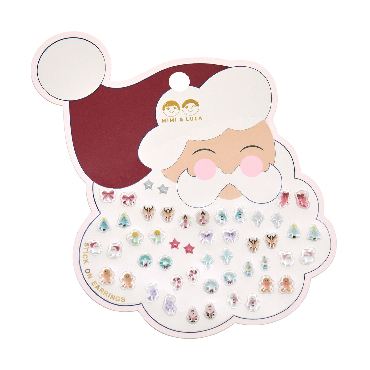 Santa Stick On Earrings