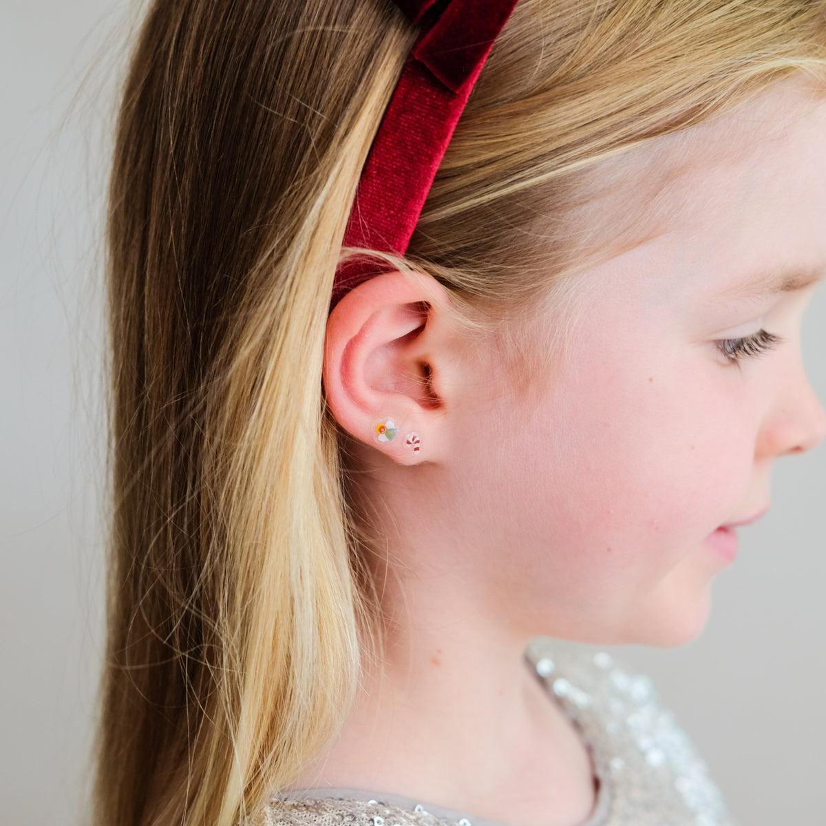 Santa Stick On Earrings