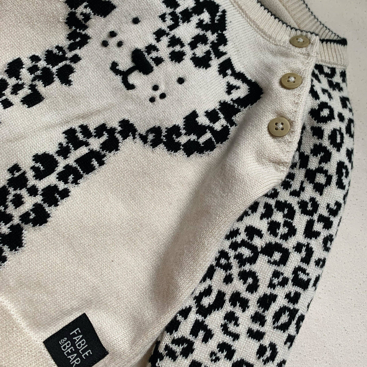 Fable & Bear Purrfect Leo Organic Cotton Leopard Jumper