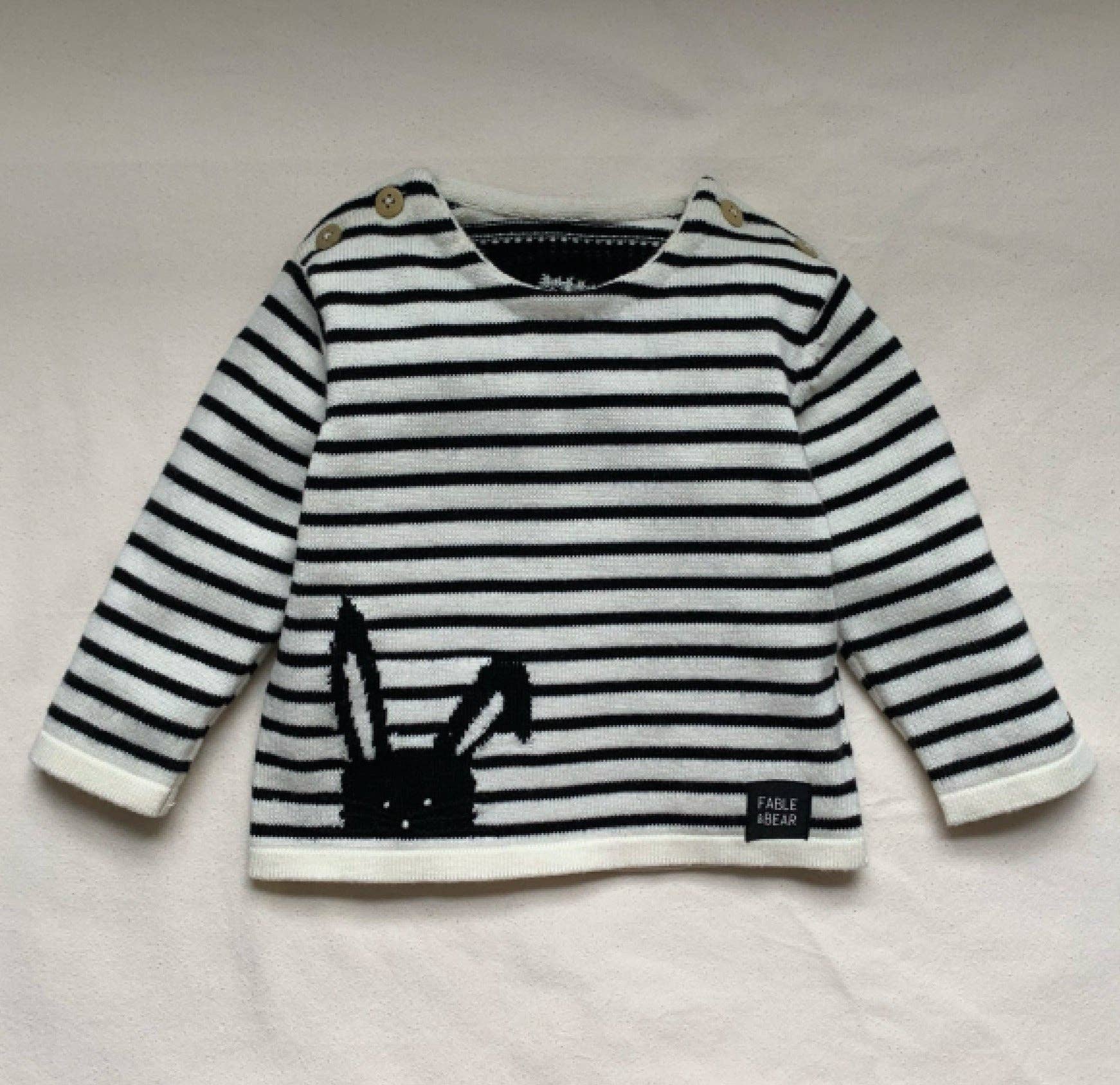 Fable & Bear Hop To It Organic Cotton Bunny Jumper
