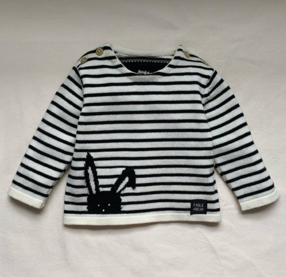 Fable & Bear Hop To It Organic Cotton Bunny Jumper