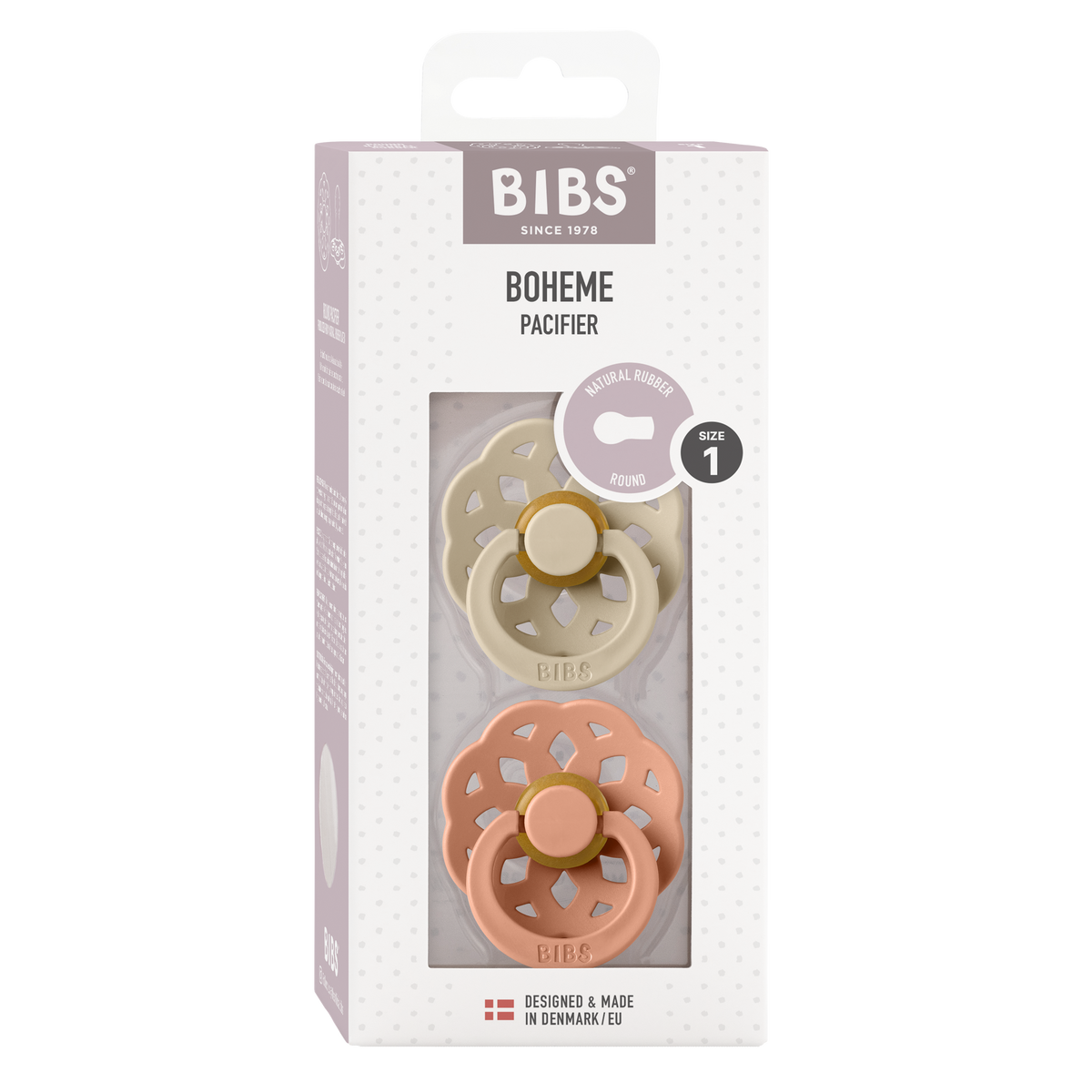 BIBS Boheme 2 Pack – Vanilla/Peach