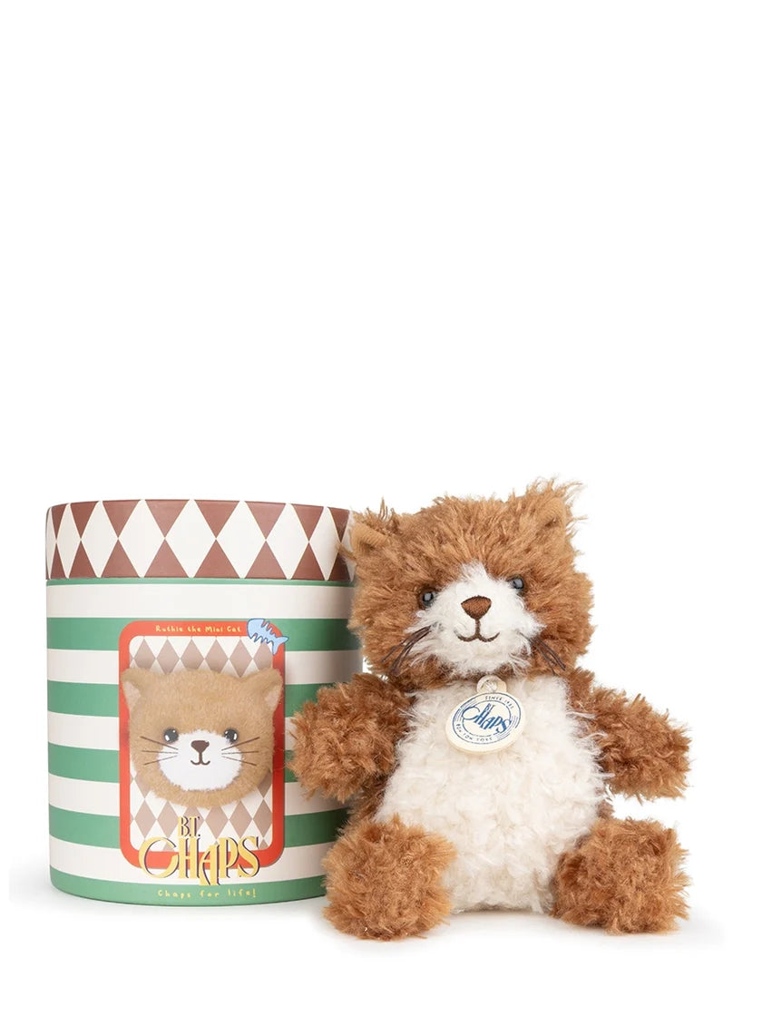 B.T. Chaps Ruthie the Mini Cat in Giftbox – 12cm – Brown/White