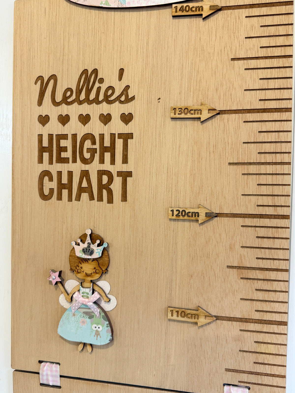 Personalised Wooden Height Chart – Princess