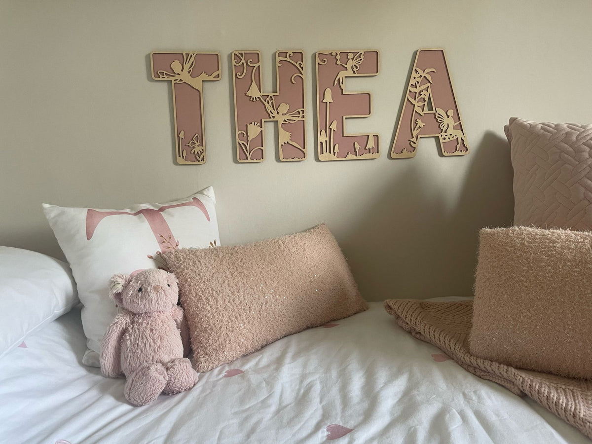 Personalised Fairy Wooden Wall Letters – Nursery & Bedroom Decor