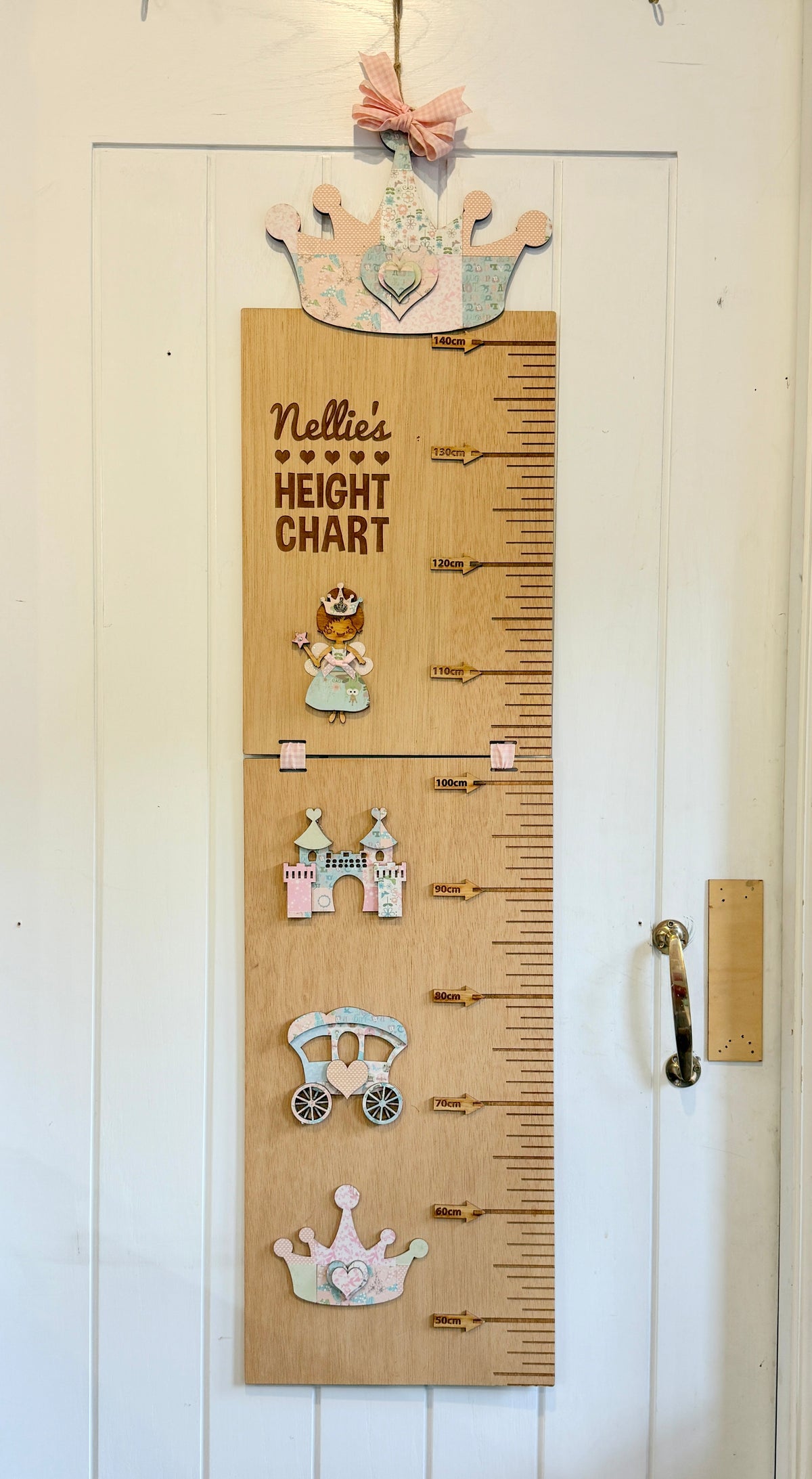 Personalised Wooden Height Chart – Princess