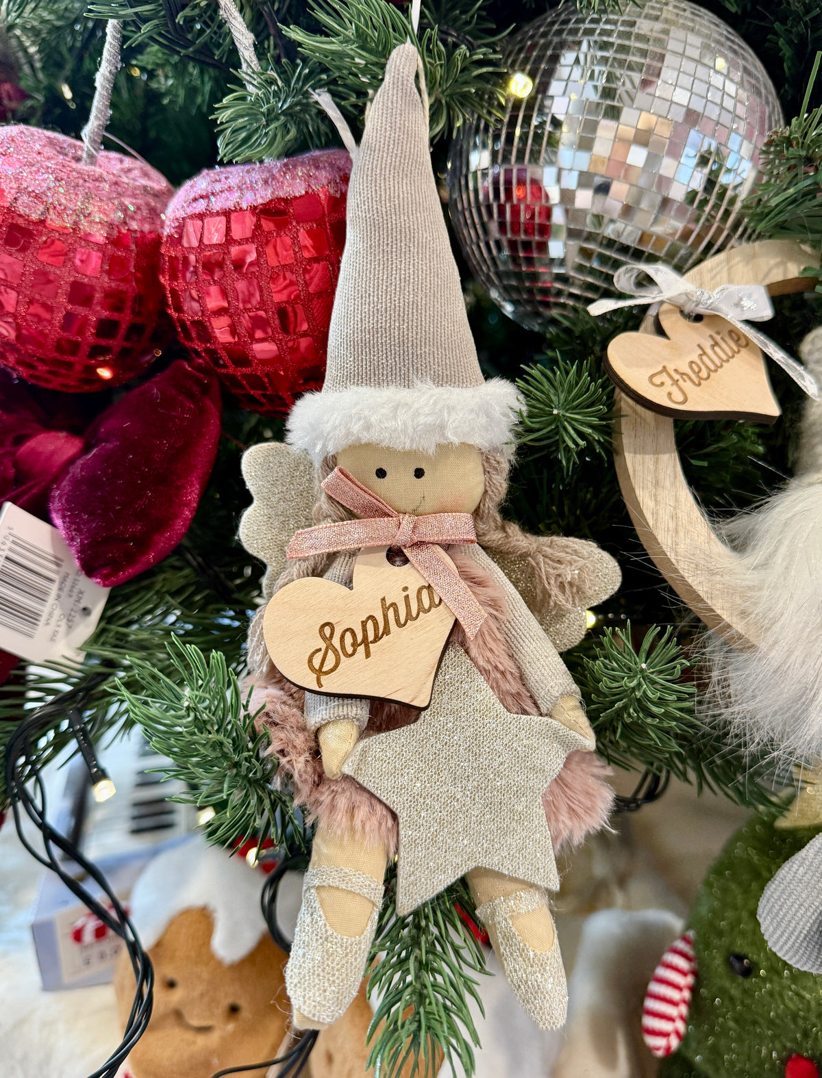 Personalised Nordic Christmas Angel Decoration