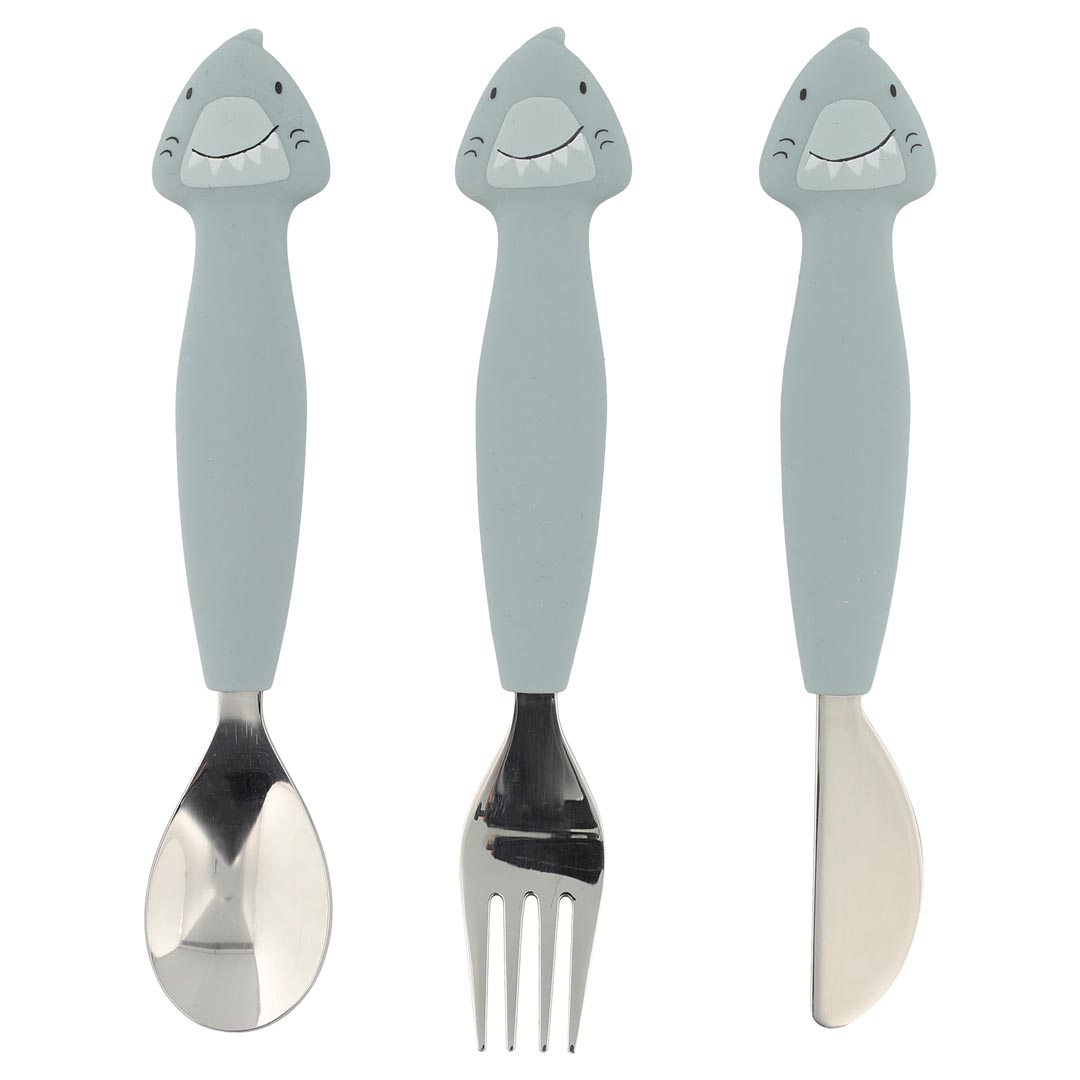 Trixie Silicone cutlery set 3-pack - Mr. Shark