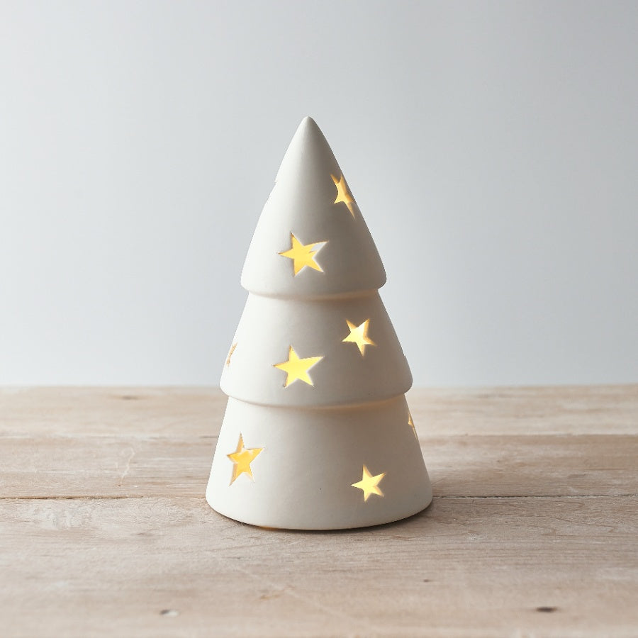 Small Ceramic Star Christmas Tree Decoration - 16cm