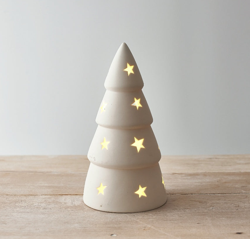 Medium Ceramic Star Christmas Tree Decoration - 21.5cm