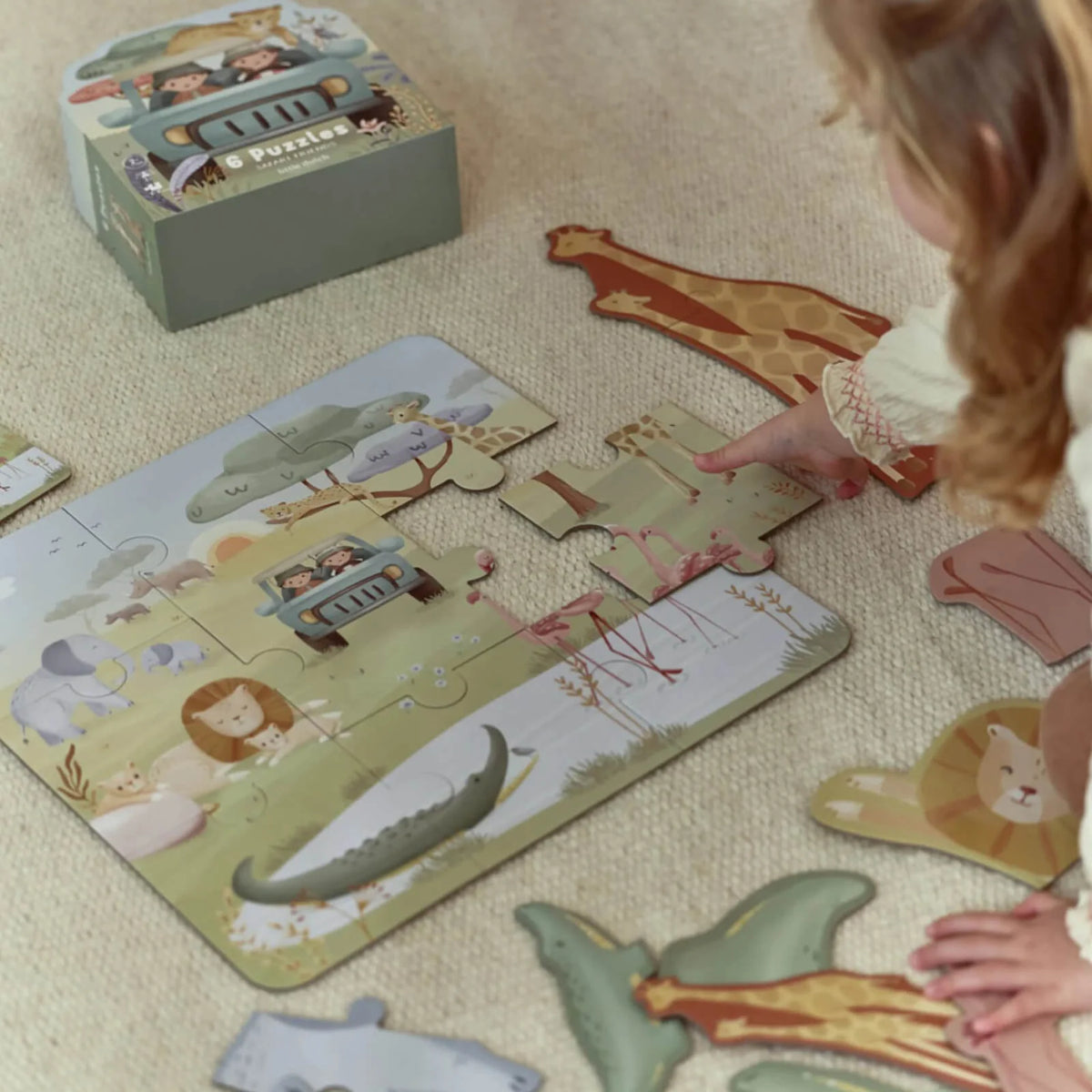 Little Dutch 6 Puzzles – Safari Friends