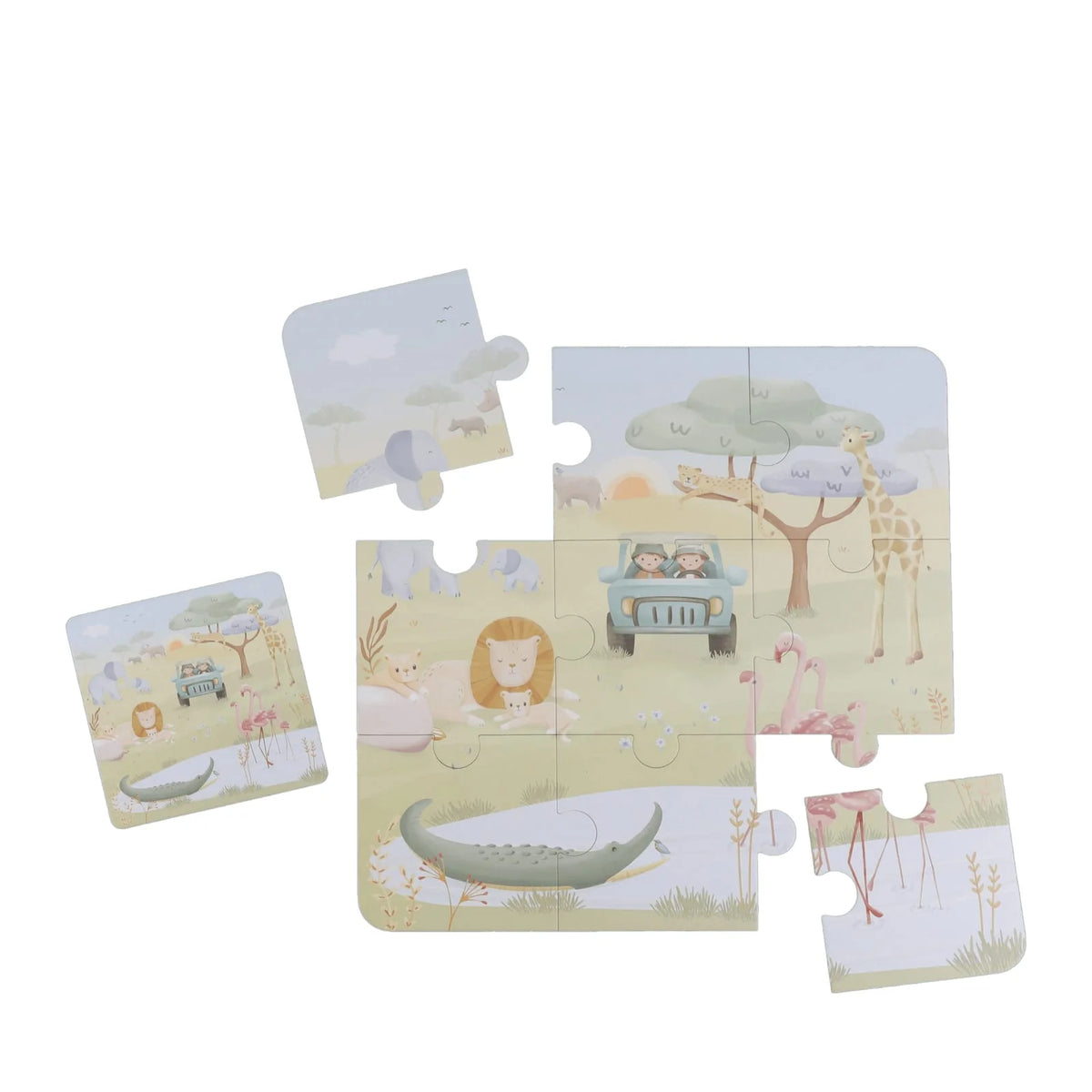 Little Dutch 6 Puzzles – Safari Friends