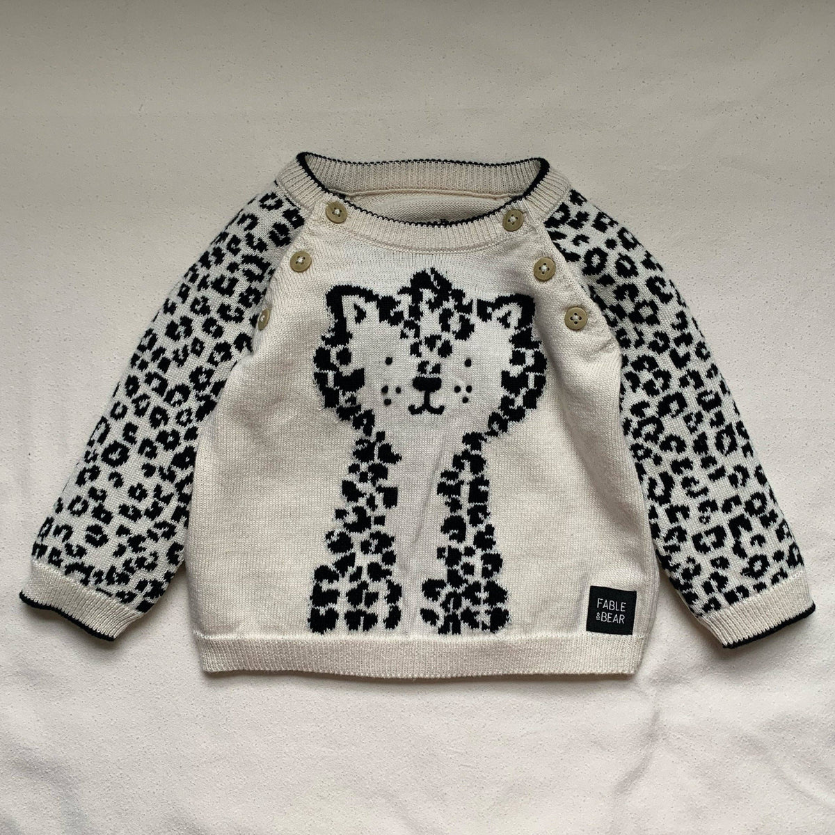 Fable & Bear Purrfect Leo Organic Cotton Leopard Jumper