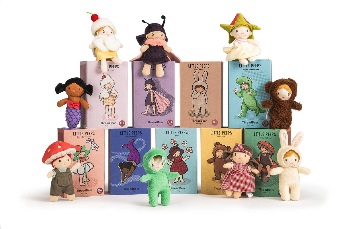 ThreadBear Little Peeps Martha Cloth Moth Matchbox Doll