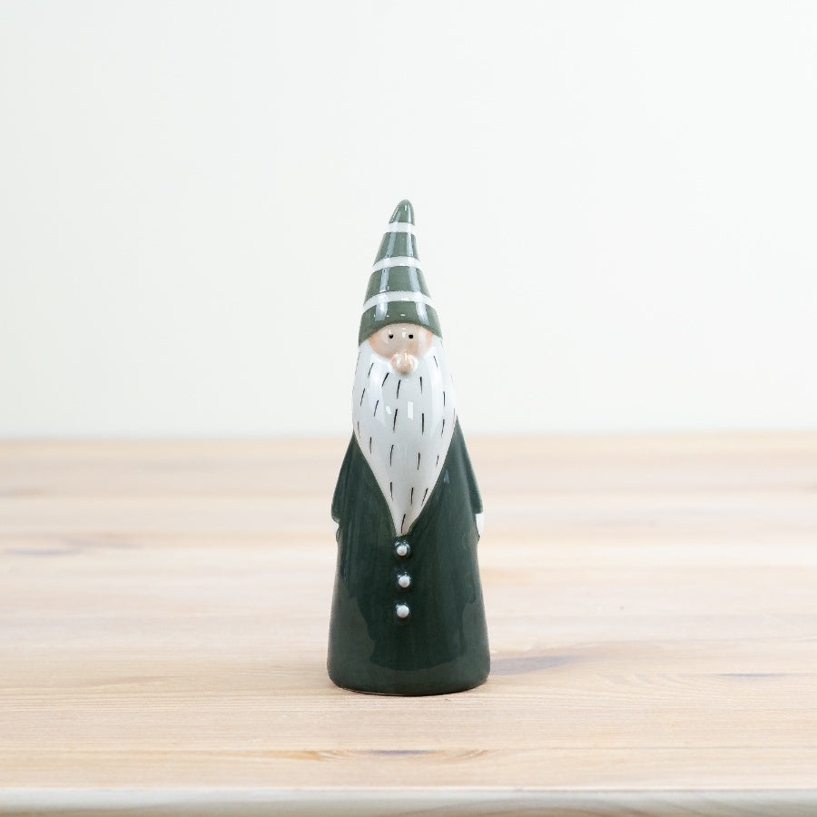 Small Green Santa Christmas Decoration – 14cm