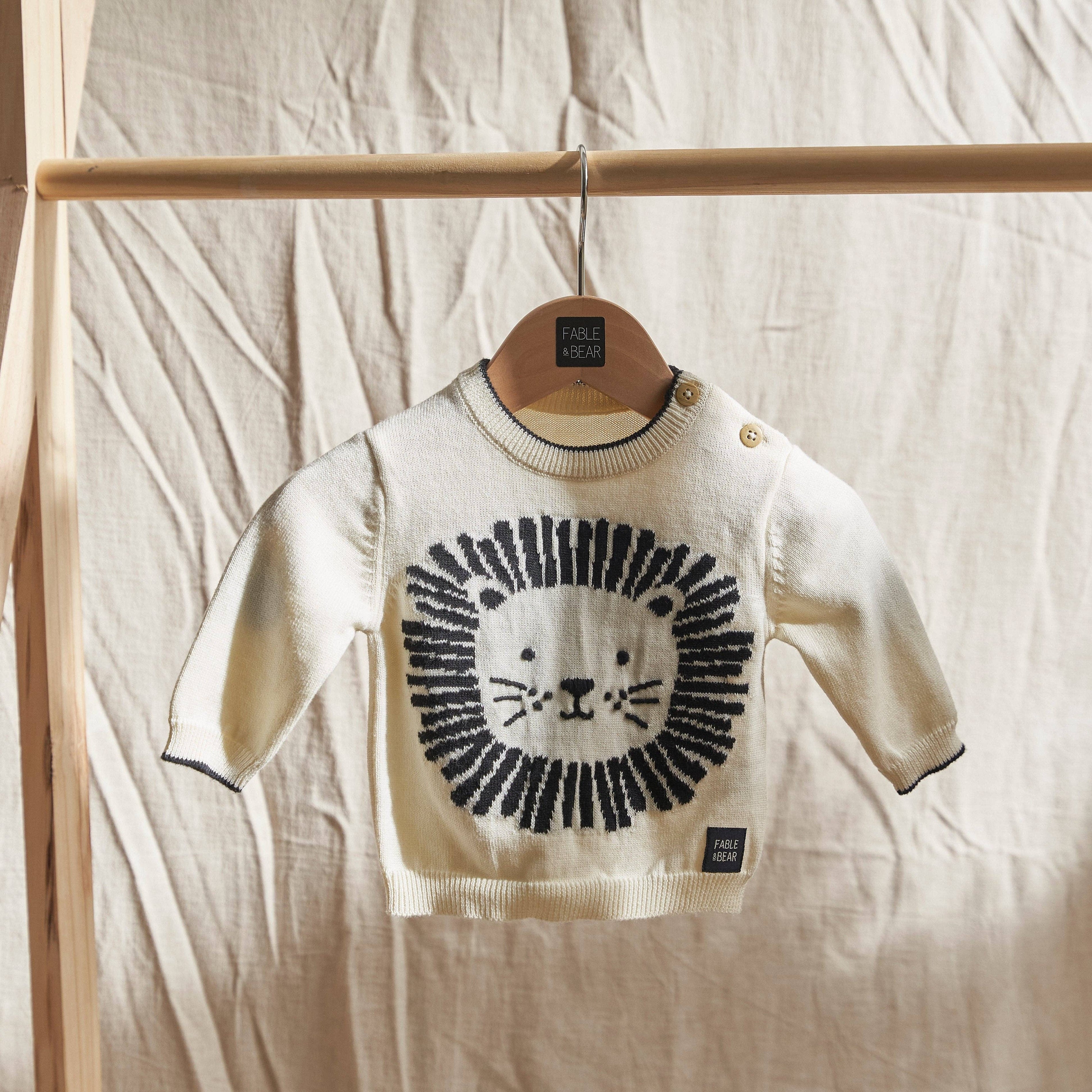 Fable & Bear Wild One Lion Organic Cotton Jumper