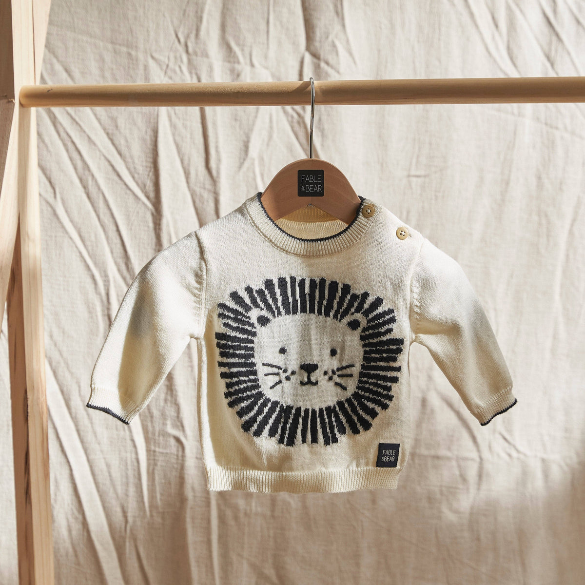 Fable & Bear Wild One Lion Organic Cotton Jumper