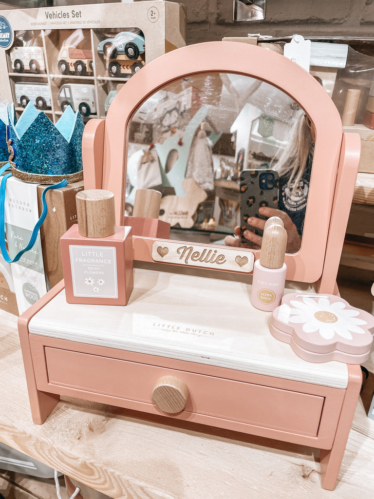 Little Dutch Wooden Vanity Table – Pink