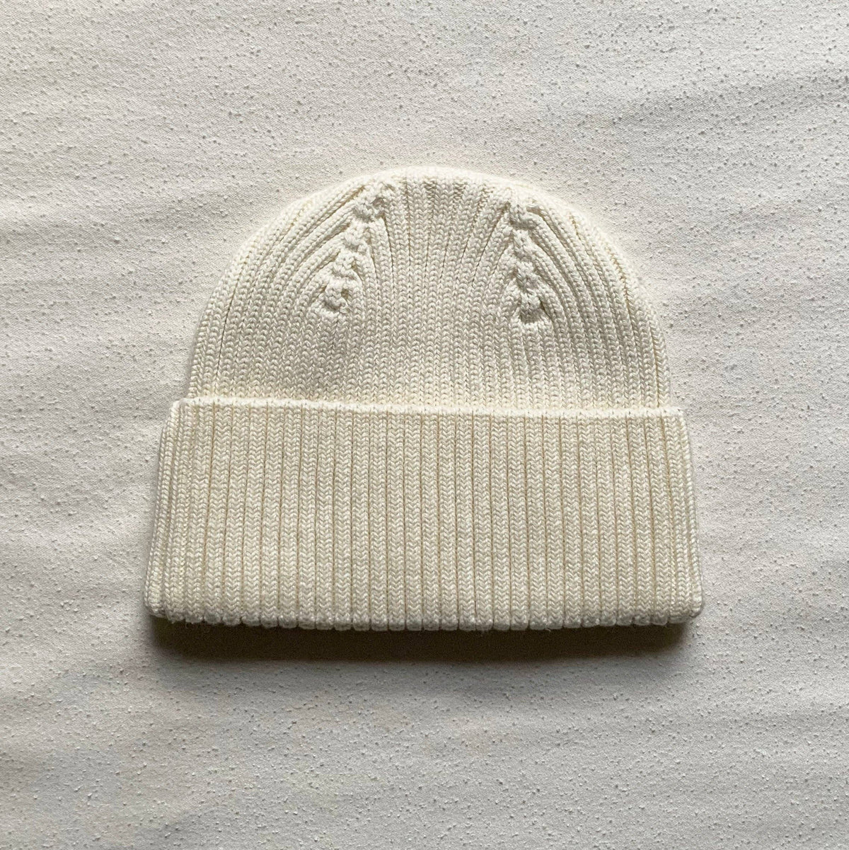 Fable & Bear Organic Cotton Ribbed Baby Hat – Cream
