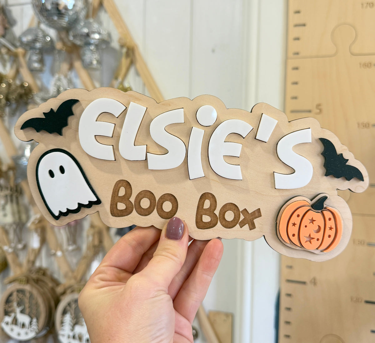 Halloween Boo Box Interchangeable Wooden Plaques – All Seasons Crate