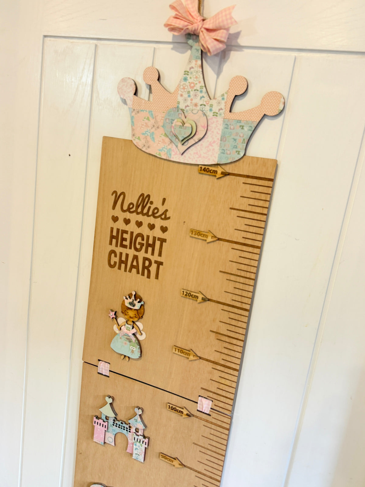 Personalised Wooden Height Chart – Princess