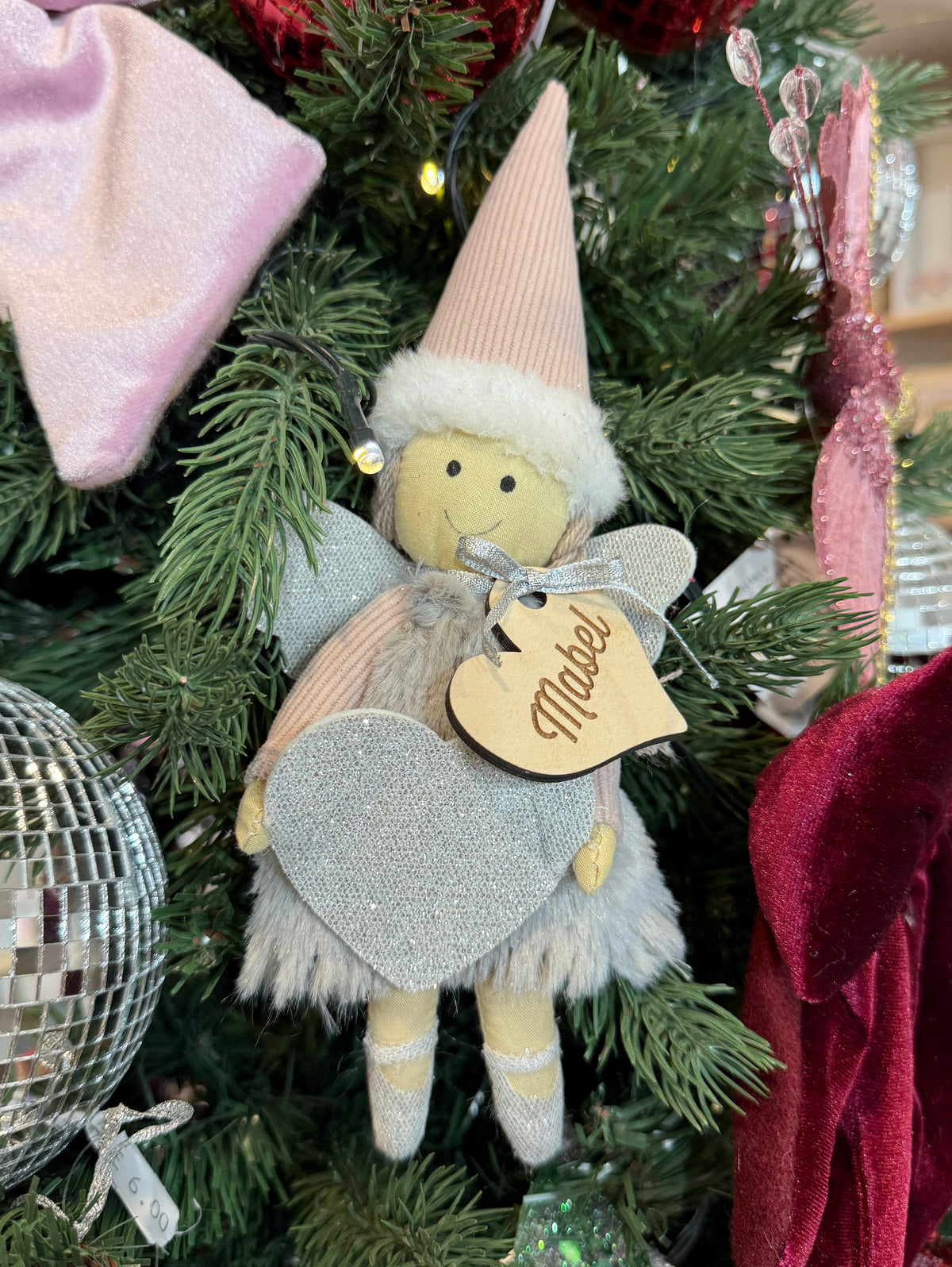 Personalised Nordic Christmas Angel Decoration
