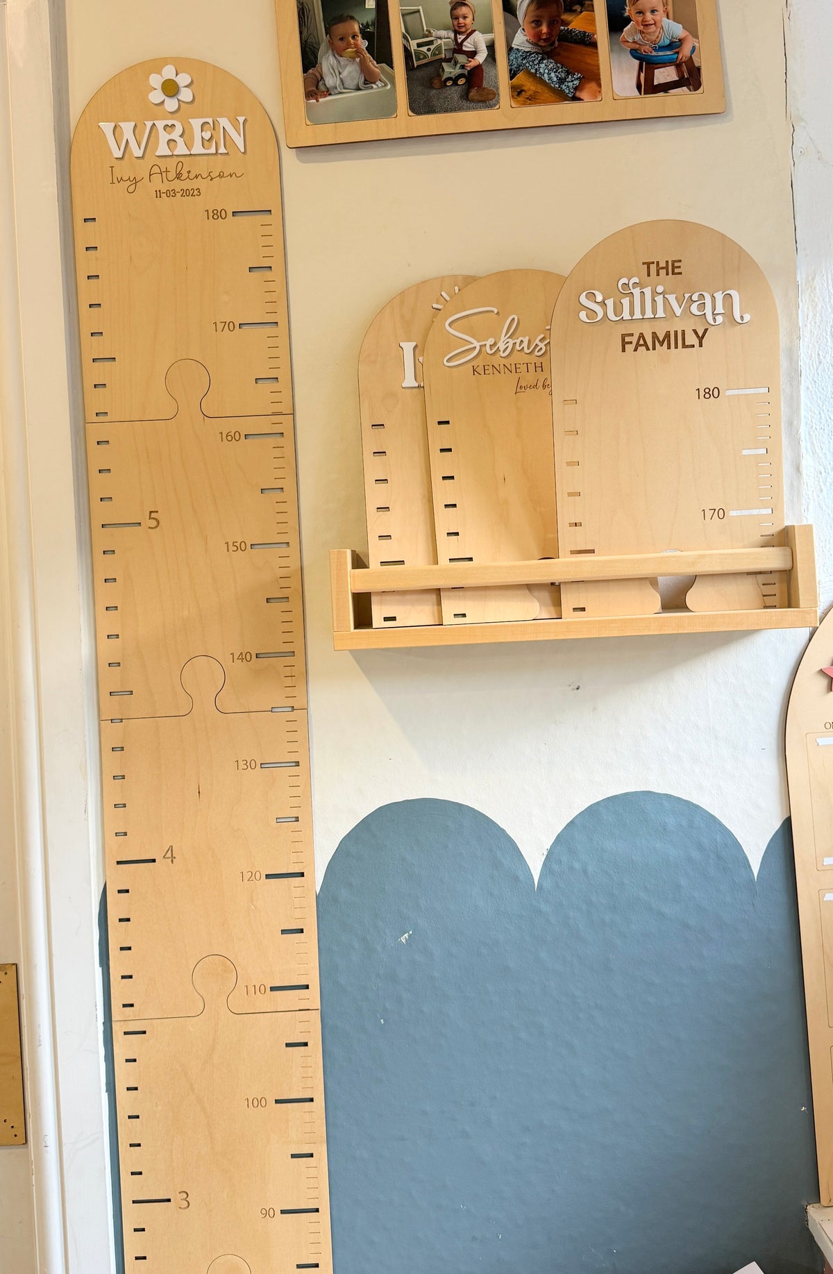 Personalised Wooden Height Chart – Signature Collection