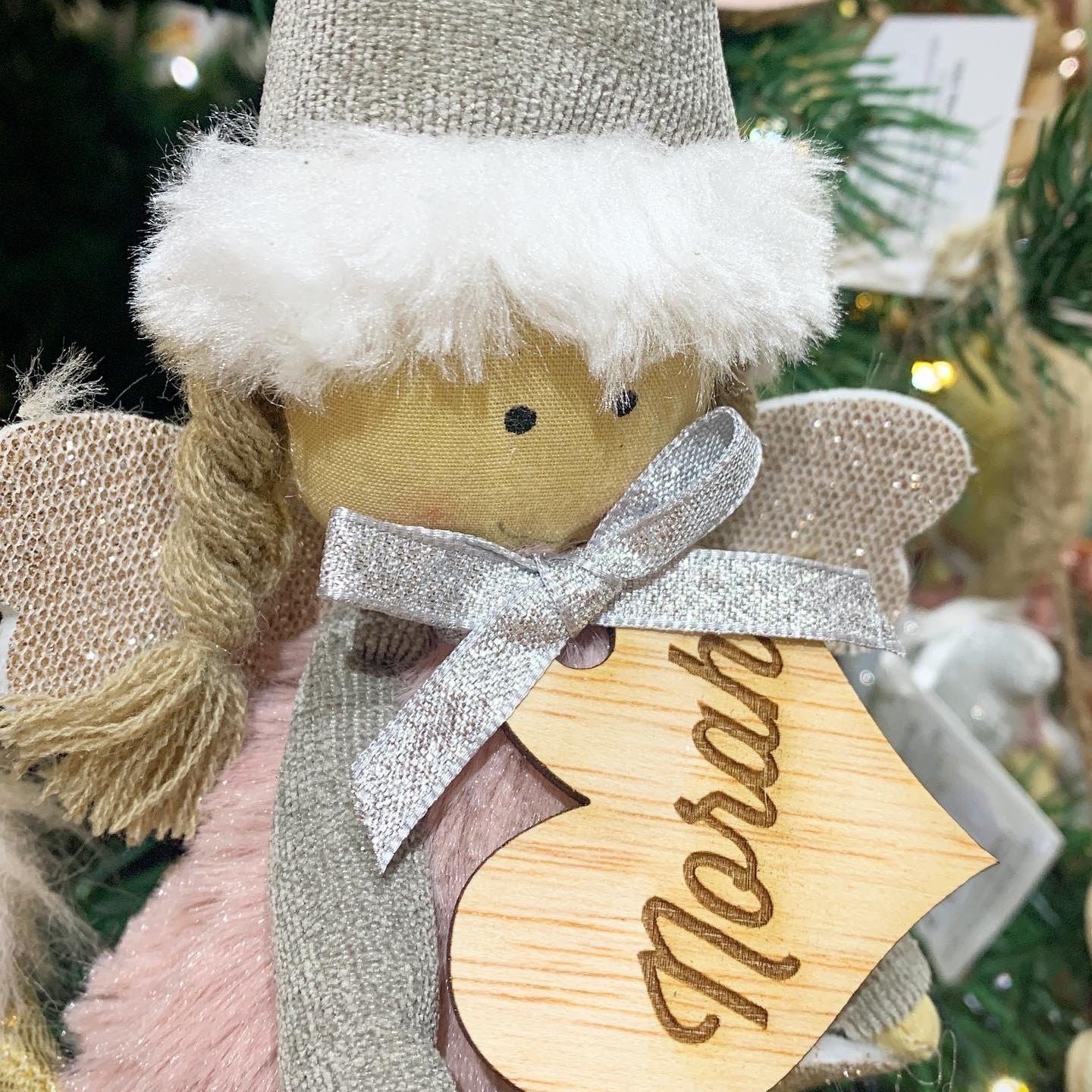 Personalised Nordic Christmas Angel Decoration
