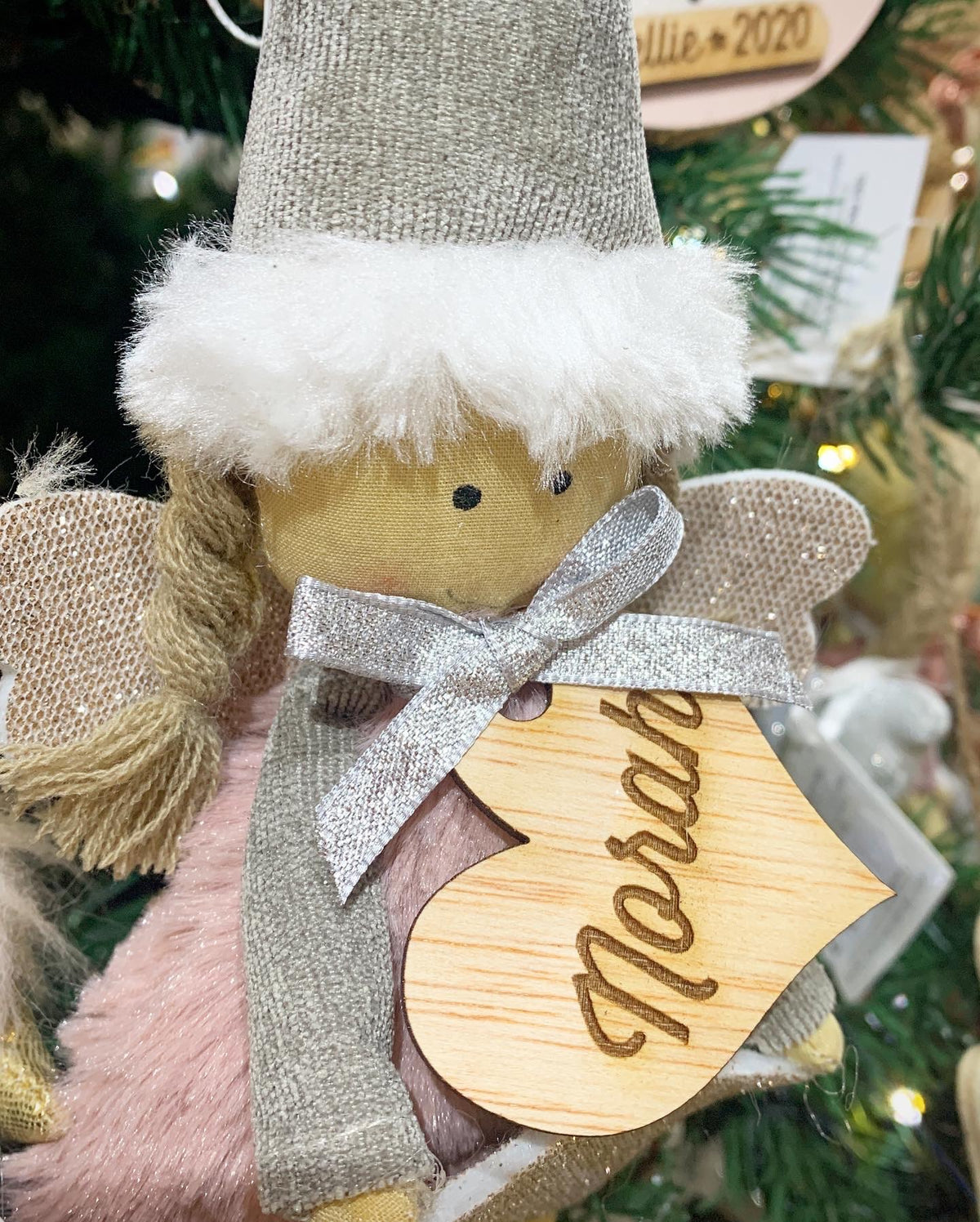 Personalised Nordic Christmas Angel Decoration