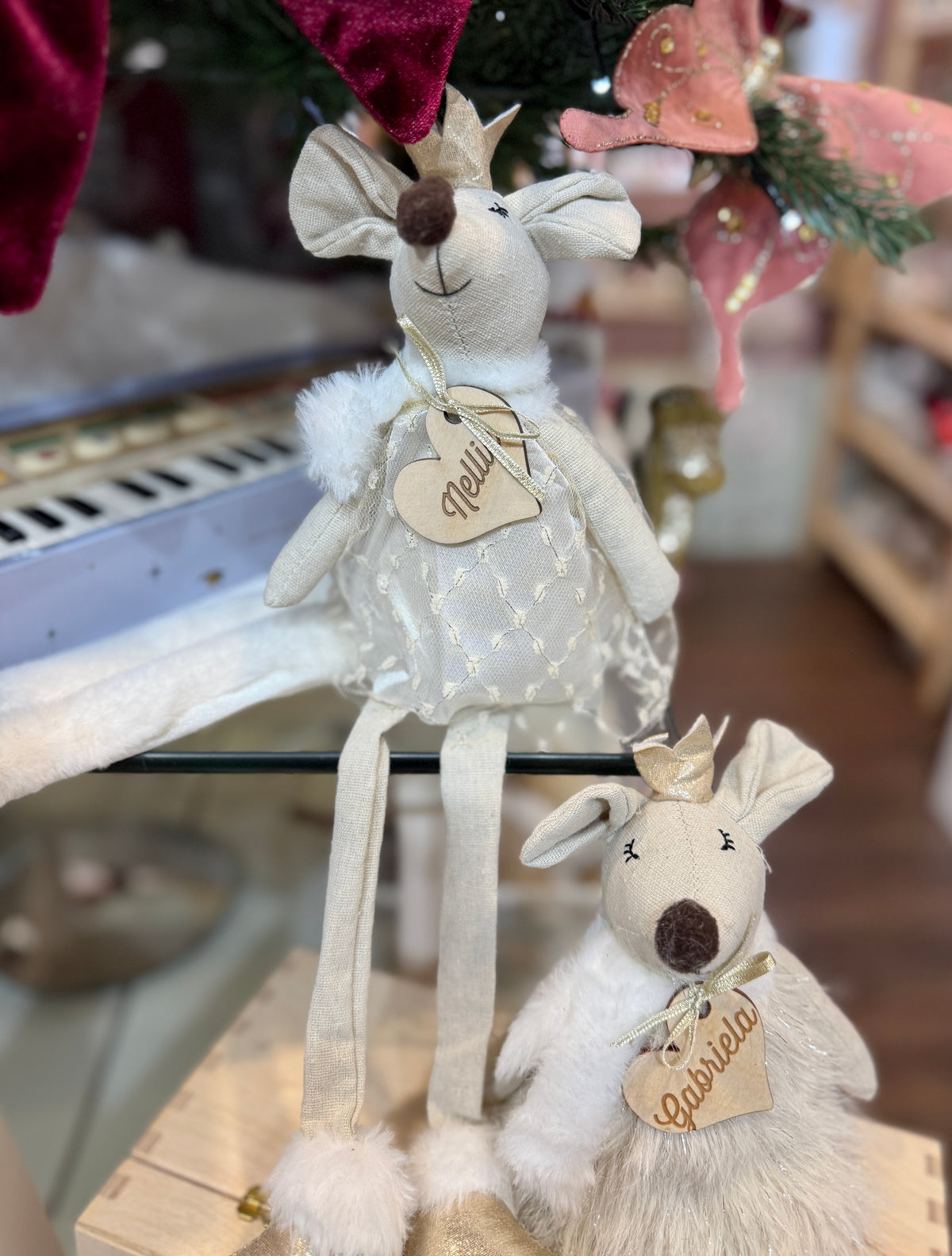Personalised Christmas Mouse Princess Decoration – Sitting Mice