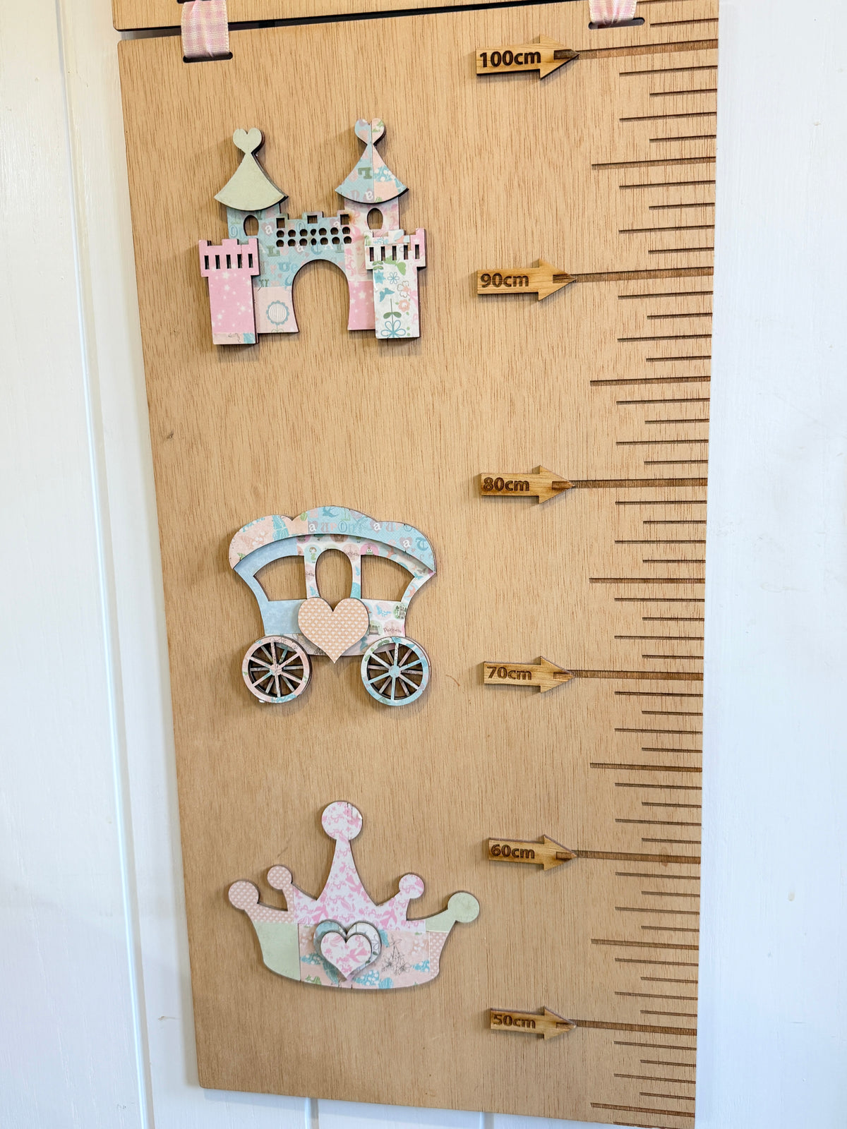 Personalised Wooden Height Chart – Princess